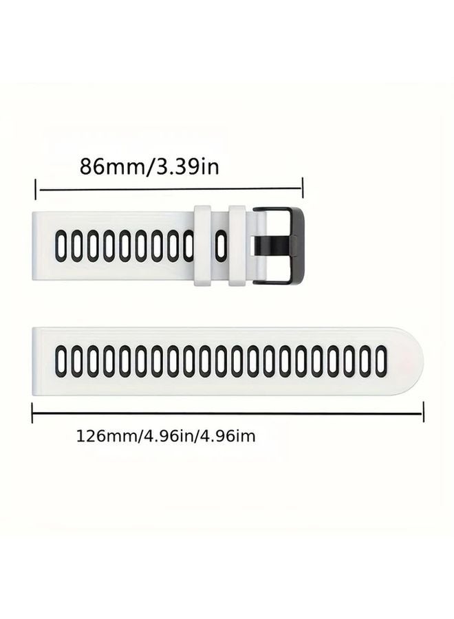 20mm Mixed Color 4 Silicone Watch Strap for Huawei Amazfit Garmin Samsung Smartwatch - Image 2